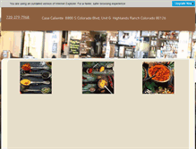 Tablet Screenshot of casacalienterestaurant.com